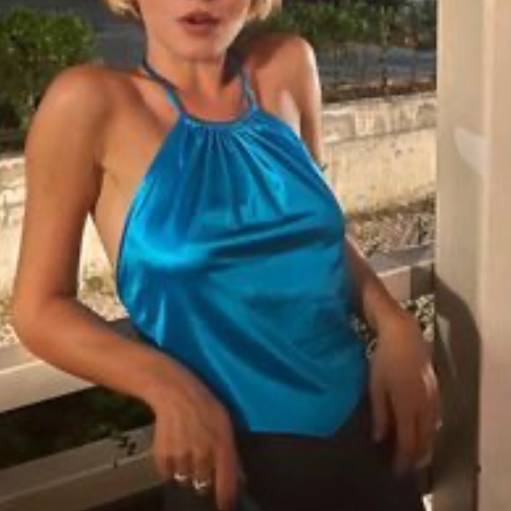 ViCOLO Teal Halter Top
